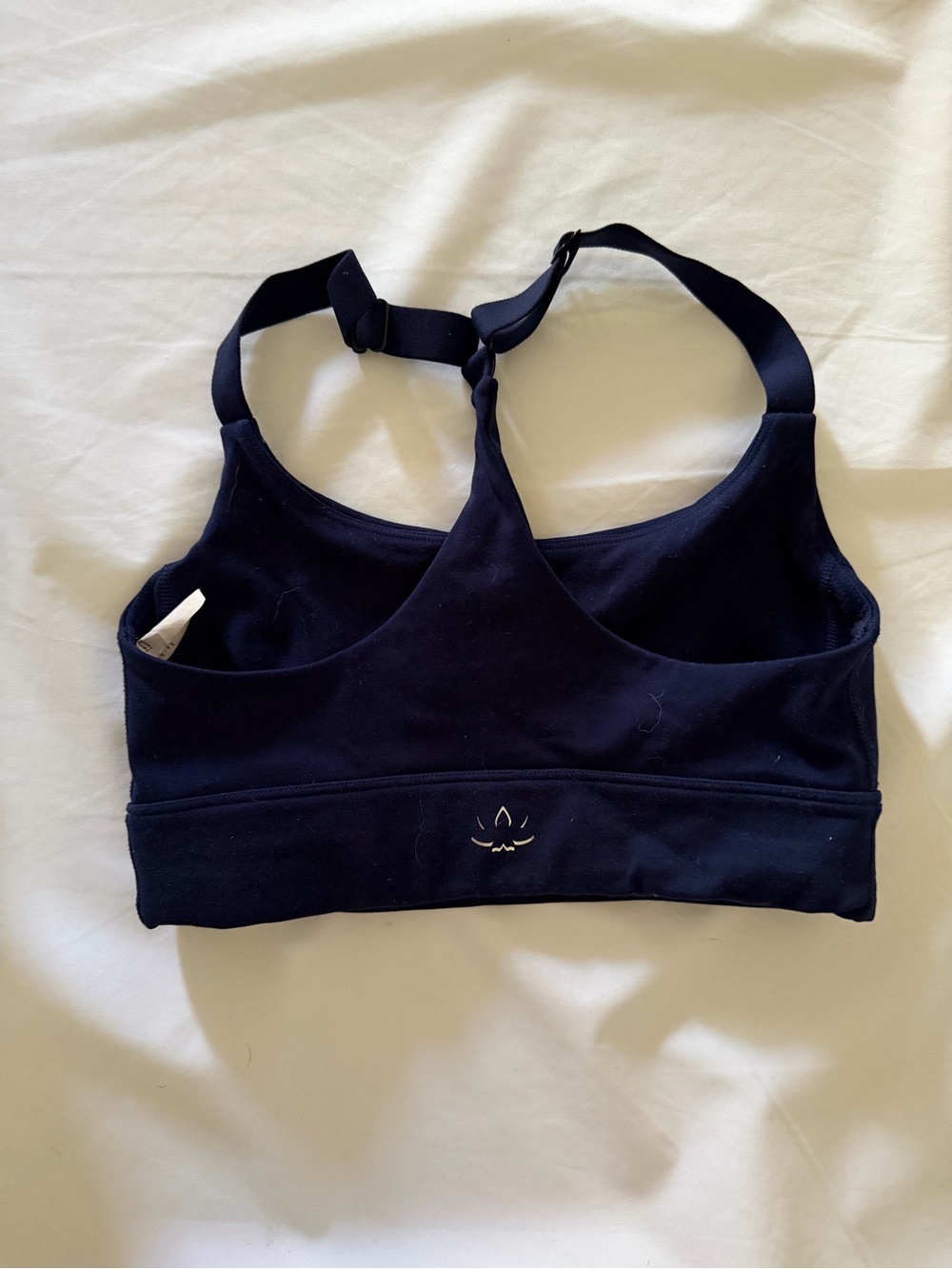 Beyond Yoga Lotus Racerback Sports Bra in Navy